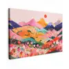 Kleurrijke bloemen - Bergen - Fantasielandschap canvas 2cm klein -z3d
