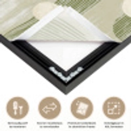 Artistiek - Modern - Groen Textielframe zwart klein 947 -USP_closeupNL