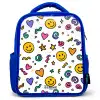 Smiley - Hartje - Ster Kinderrugzak - Blauw middel -3d