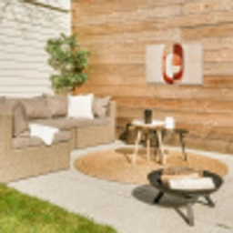 Illustratie - Abstract - Vormen - Rood Tuinposter op houten frame 2 cm dik klein -sfeer2