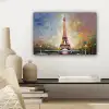 Eiffeltoren - Schilderij - Olieverf - Parijs canvas 2cm klein -sfeer6