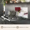 Rood - Marmer - Abstract - Goud - Modern keuken achterwand spatscherm klein -usp_FR