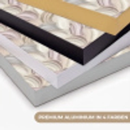 Abstract - Golvend - Pastel Textielframe zwart klein 947 -USP_kleurenDE