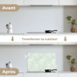 Groen - Marmer - Vloeiende aders keuken achterwand spatscherm klein 900 -voor_na_FR