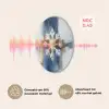 Abstract - Winter - Sneeuwvlok - Sneeuw - Goud Akoestische PET Vilt - Rond klein -USP_NL