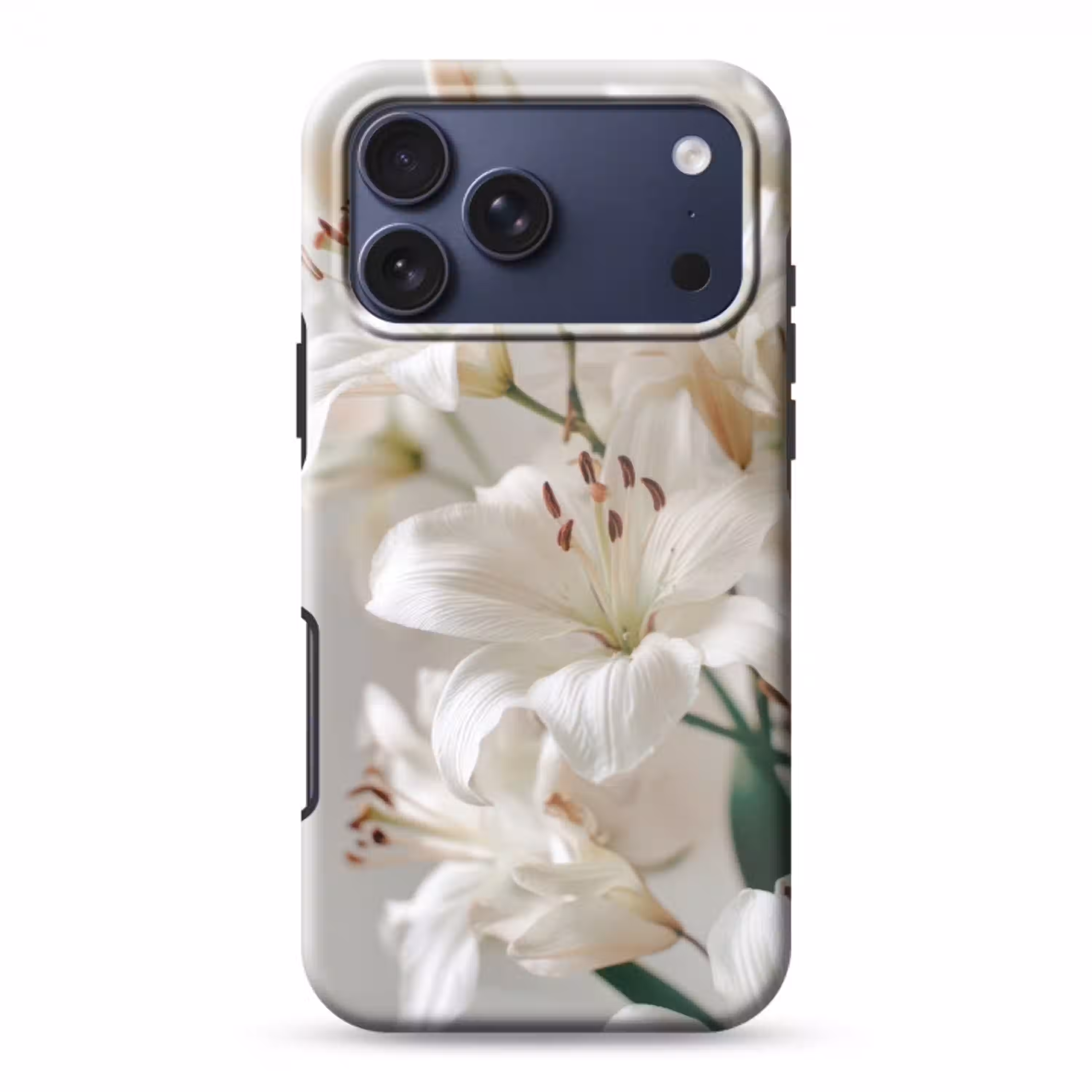 Lelies - Boekte - Wit - Meeldraden Toughcase MagSafe Apple iPhone 17 Pro Max klein -3d