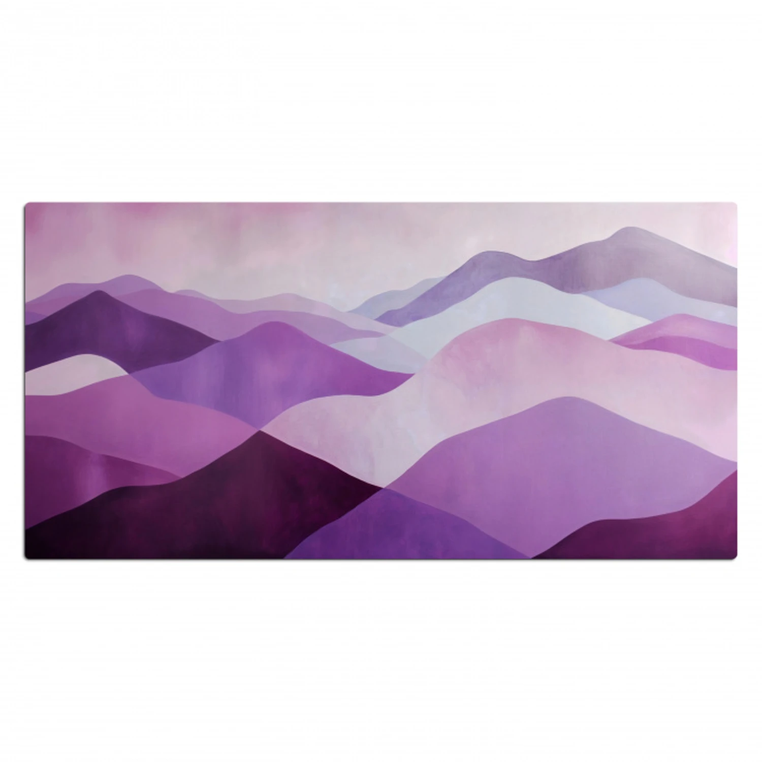 Abstract - Heuvels - Landschap - Paars Muismat XXL klein -3d_leeg