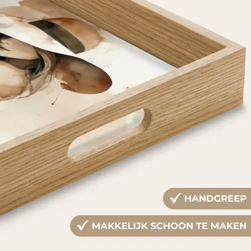 Mysterieus - Vrouw - Sepia Dienblad Rechthoek middel -USP_HandgreepNL