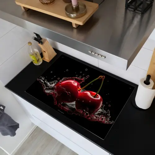 Kersen - Fruit - Water Inductie beschemer met haakjes klein -sfeer1