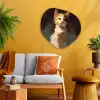 Kat - Geschilderd - Artistiek - Wit Wandcirkel Organisch Plexiglas middel -sfeer4