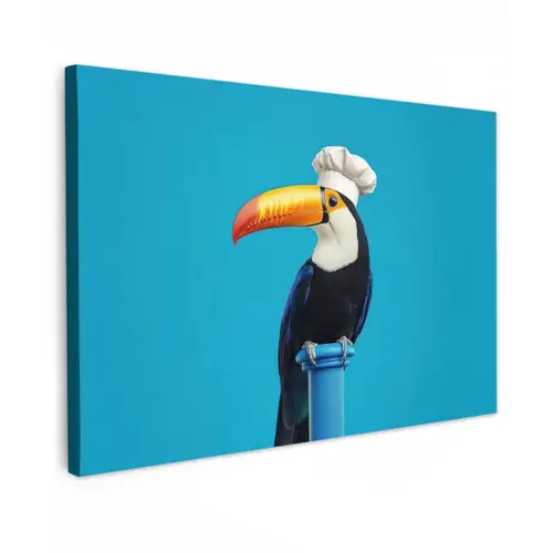 Tucan - Sokkel - Vogel - Koksmuts canvas 2cm klein -z3d