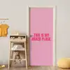 Tekst - Modern - Roze deurposter klein -sfeer4
