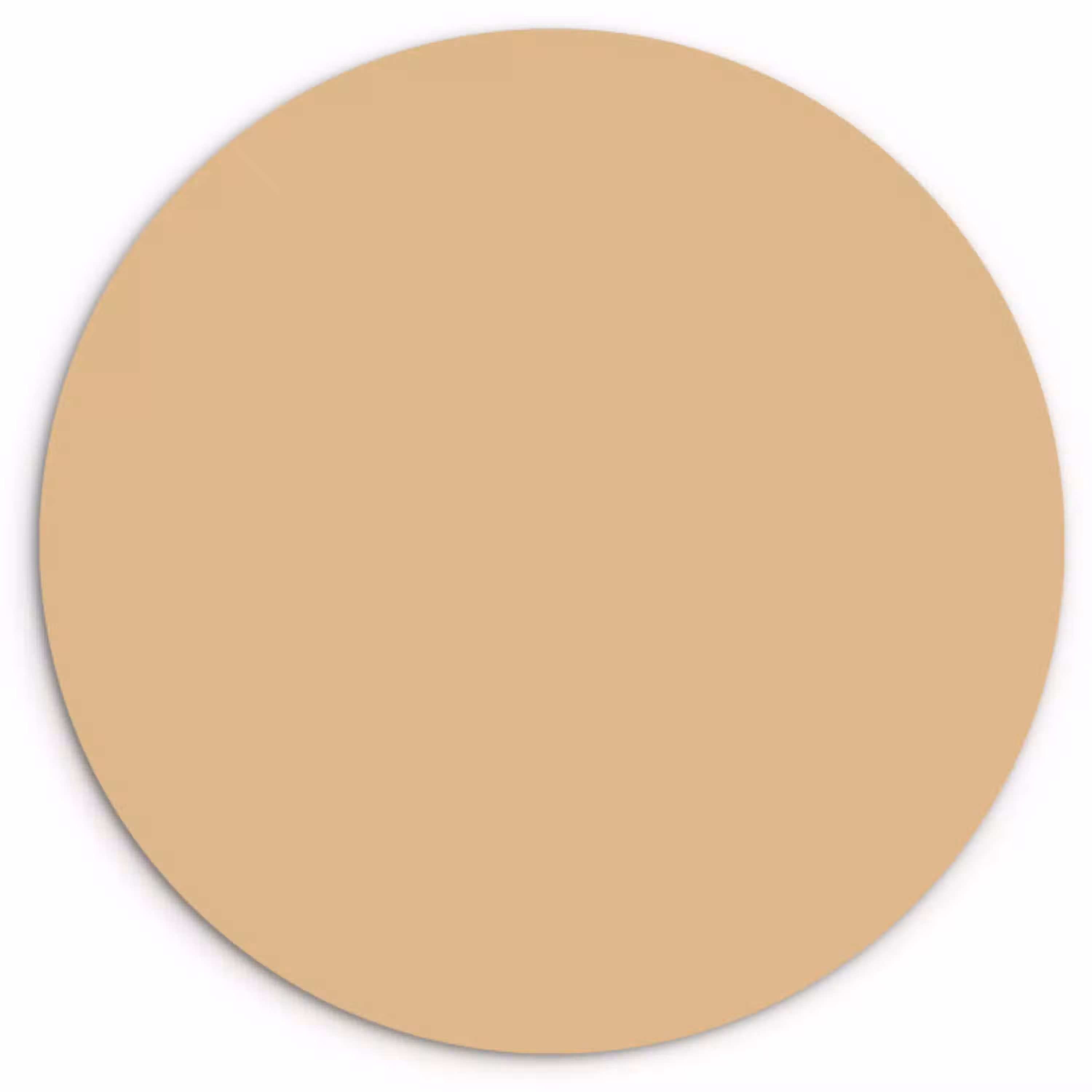 Warm - Sand - Nude Wandcirkel kunststof plaat 5mm dik klein 188 -3d