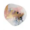 Abstract - Pastel kleuren - Goud - Modern - Aesthetic Wandcirkel Organisch Forex 3mm klein -3d
