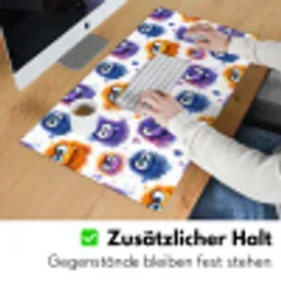Monstertjes - Aquarel - Kleurrijk Muismat XXL klein 681 -ysfeer3_duits