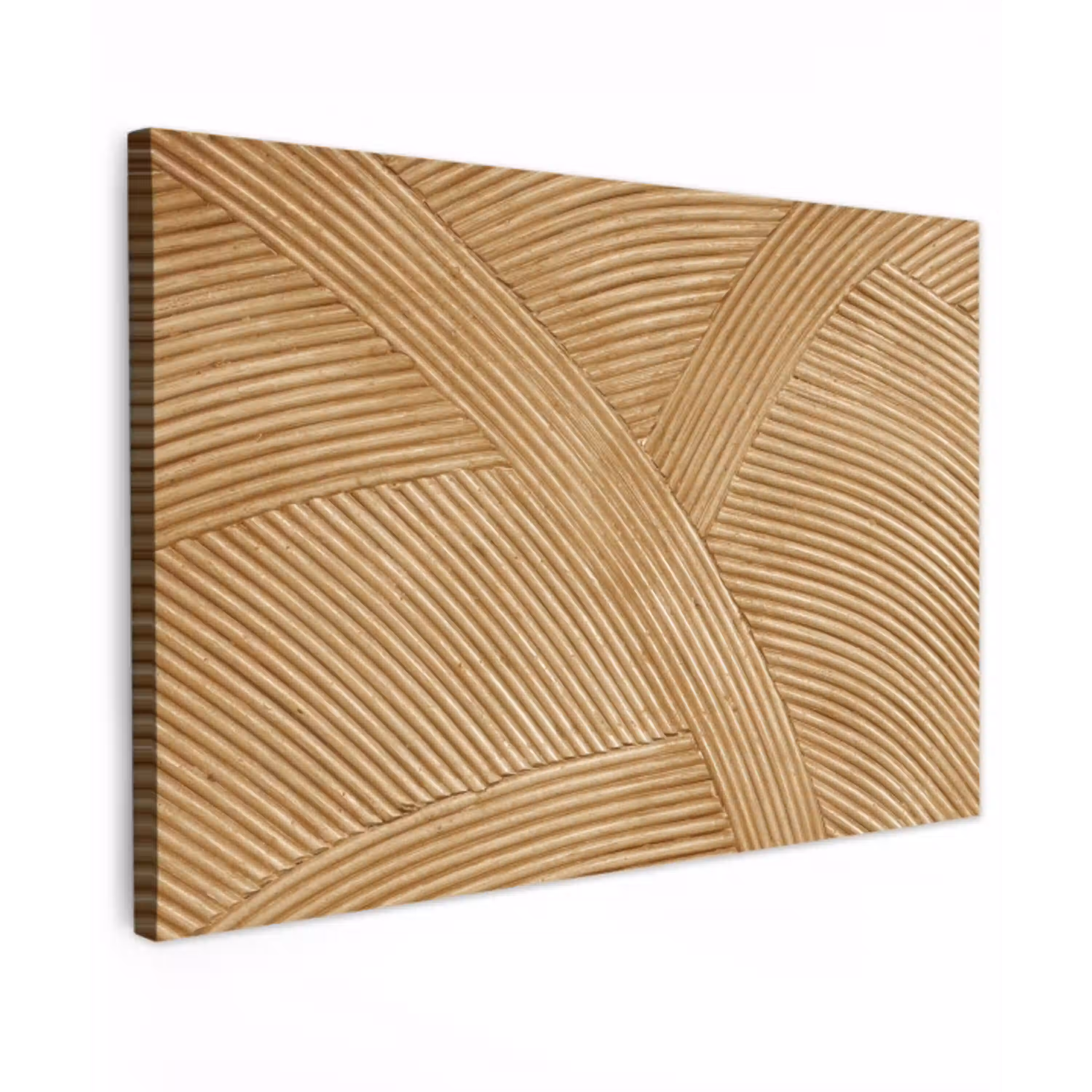 Structuur - Natuur - Kunst - Rotan Tuinposter op houten frame 2 cm dik klein -3d