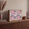 Tropisch - Zomer - Vlinder - Perzik Light Box met batterij (Wandlamp) middel 907 -sfeer2