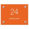 Oranje - Klassiek Naambord Rechthoek middel -3d