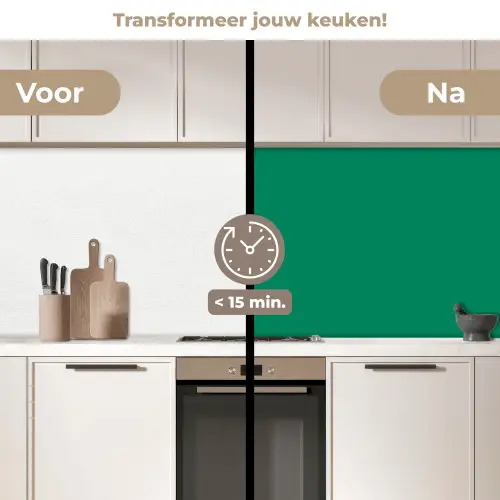 Eeuwige Esmeralda keuken achterwand 2 middel -voor-na2_NL