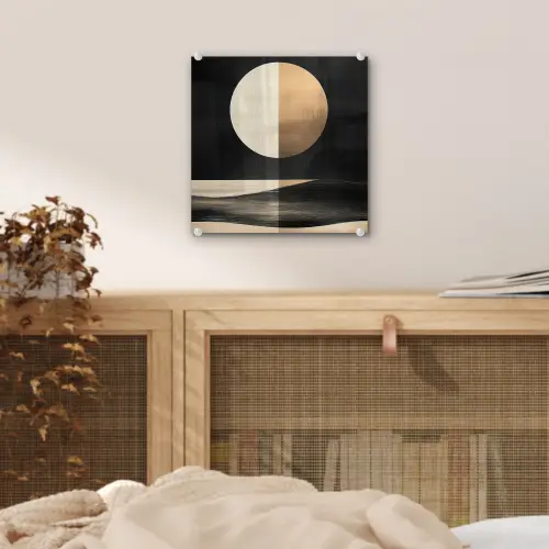 Maan - Cirkel - Goud plexiglas 5mm klein -sfeer4