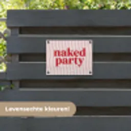 Tekst - Modern - Strepen tuinposter los doek klein -sfeer3