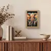 Olifant - Graffiti - Zwart - Dieren - Kleuren Light Box met kabel (Tafellamp) klein -sfeer2