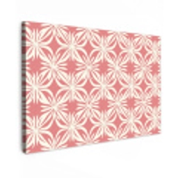 Roze - Bloemenmotief - Wit - Modern canvas 2cm klein 34 -z3d