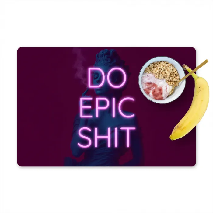 Buste - Neon - LED - Letters Placemat vinyl groot -zzzproduct_Kitchenyeah-website