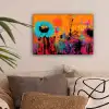 Zonnebloemen - Abstract - Oranje canvas 2cm klein -sfeer1