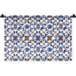 Patroon - Modern - Kleurrijk Wandkleed katoen klein 269 -zz3d