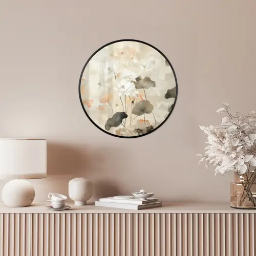 Bloemen - Japandi - Wabi sabi Fotolijst rond zonder passe partout klein -sfeer3