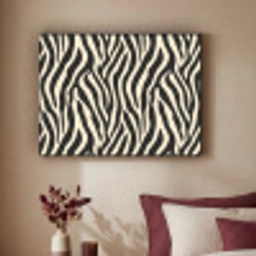 Zebra - Print - Klassiek - Zwart Textielframe zwart klein 947 -sfeer1