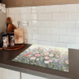 Bloemen - Tuin - Natuur - Kleurrijk Inductie beschermer vinyl 3mm middel -sfeer3