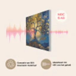 Boom - Levensboom - Blauw - Goud PET vilt klein -USP_NL