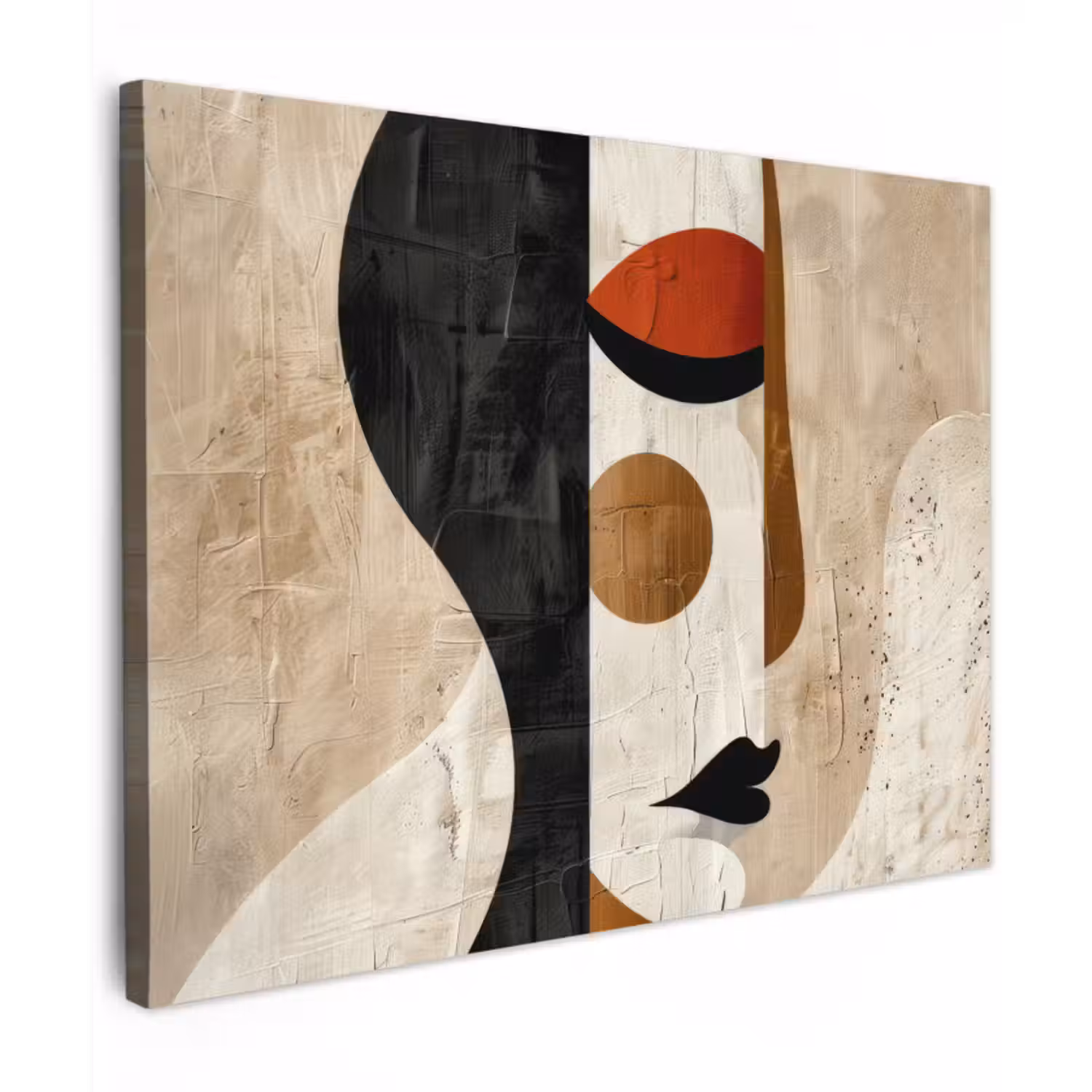 Canvas schilderij - Moderne kunst - Vrouw - Wit - Abstract
