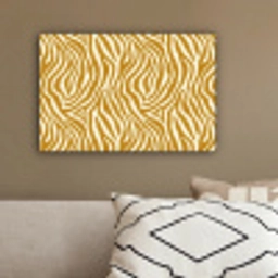 Zebra - Klassiek - Oker - Geel canvas 2cm klein 34 -sfeer3