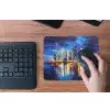 Skyline Toronto - Modern - Stadslicht - Blauw muismat rubber klein -toetsenbord