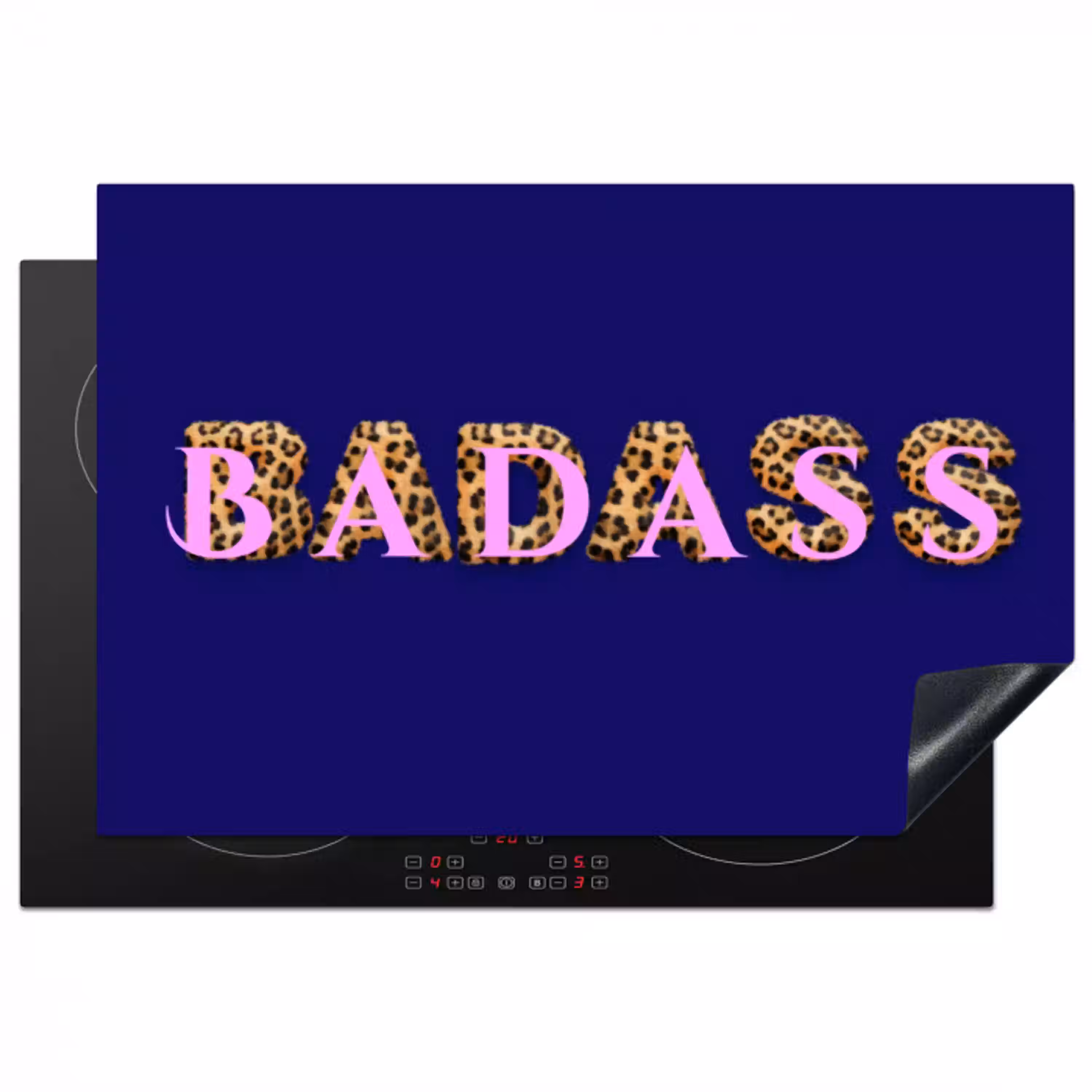 Badass - Panterpint - Schaduw - Roze Inductie beschermer vinyl 3mm klein -3d