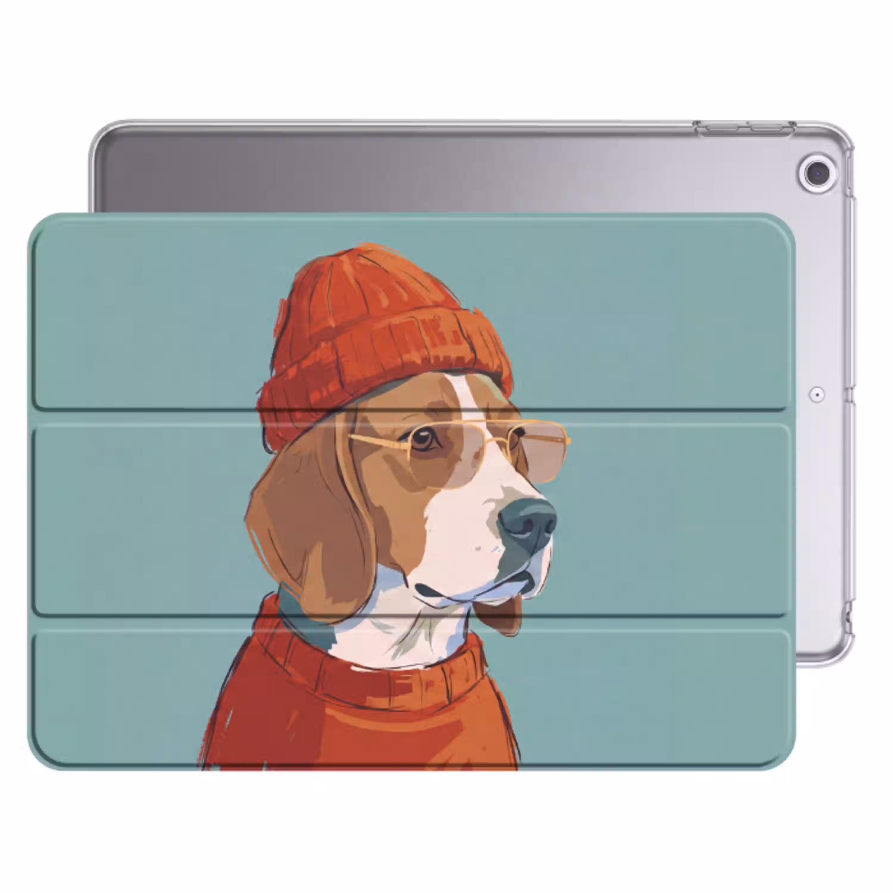 Hond - Beanie - Zonnebril - Dieren - Modern Apple iPad 2017 middel -threedimensional_3d_global