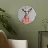 Zonnebril - Roze - Geit - Horen Akoestische PET Vilt - Rond klein -sfeer2