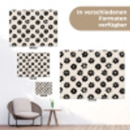 Grafisch - Madeliefjes - Zwart - Beige tuinposter los doek klein 239 -Xsfeer9_DE