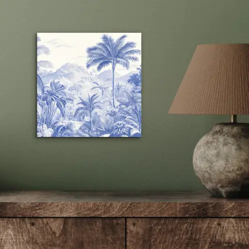 Tropisch - Jungle - Blauw aluminium wit klein -sfeer2