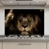 Leeuw - Dieren - Zwart - Portret keuken achterwand spatscherm klein -3d_website