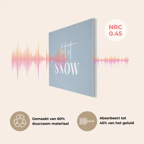 Sneeuw - Winter - Blauw - Let it snow PET vilt klein -USP_NL