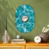 Kokosnoot - Water - Wit Wandcirkel Ovaal Forex klein -sfeer2