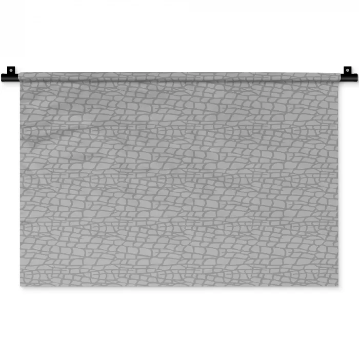 Grijs - Reptiel - Dier - Patroon Wandkleed katoen klein 269 -zz3d