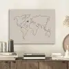 Wereldkaart - Simpel - Vliegtuig PET vilt klein -sfeer1