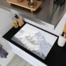 Berg - Sneeuw - Winter - Natuur - Wit Inductie beschemer met haakjes klein -sfeer1