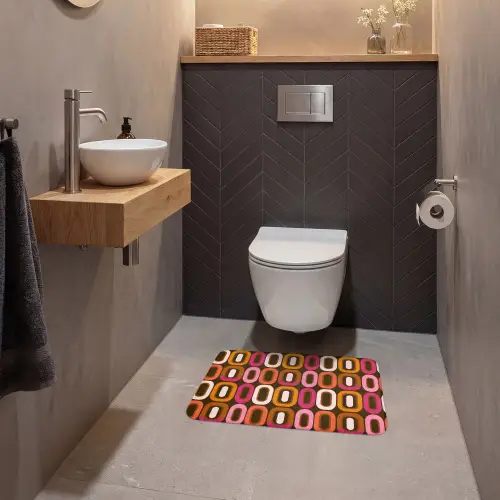 Modern - Retro - Kleurrijk WCmat klein 1009 -sfeer2