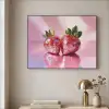 Disco - Fruit - Glitter - Strawberry Textielframe - compleet frame klein -sfeer2